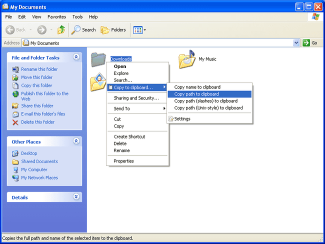 CopyExt 2 on Windows XP